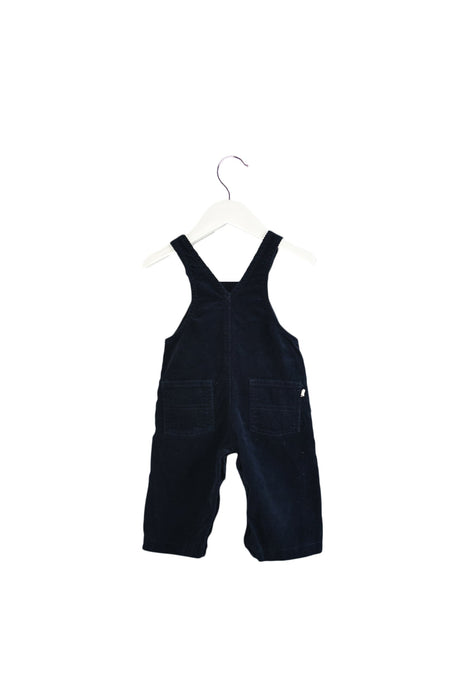 A Navy Long Overalls from Petit Bateau in size 3-6M for boy. (Back View)