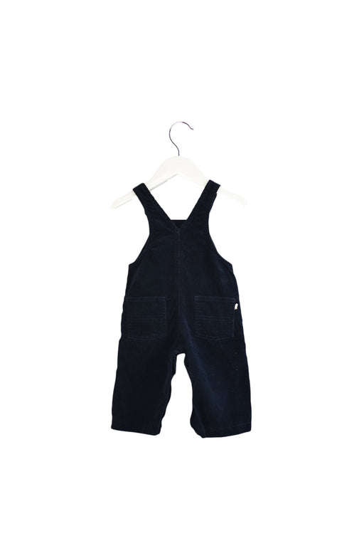 A Navy Long Overalls from Petit Bateau in size 3-6M for boy. (Front View)