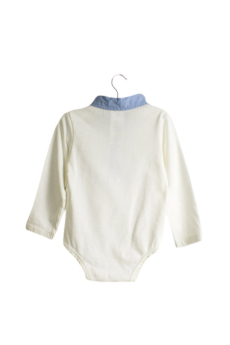 A White Long Sleeve Bodysuits from Jacadi in size 3T for boy. (Back View)