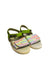 A Green Sandals from Moschino in size 4T for girl. (Back View)