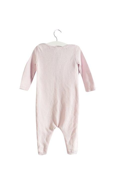 A Pink Long Sleeve Jumpsuits from Jacadi in size 3-6M for girl. (Back View)