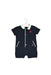 A Navy Short Sleeve Rompers from Nicholas & Bears in size 3-6M for boy. (Front View)