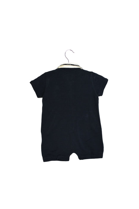A Navy Short Sleeve Rompers from Nicholas & Bears in size 3-6M for boy. (Back View)