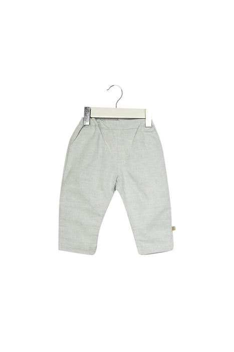 A Blue Casual Pants from Les Enfantines in size 3-6M for boy. (Front View)