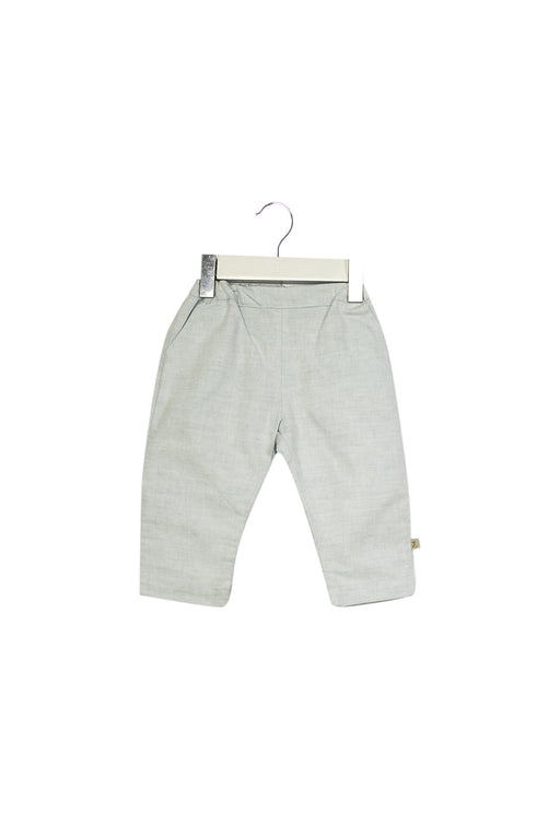 A Blue Casual Pants from Les Enfantines in size 3-6M for boy. (Front View)
