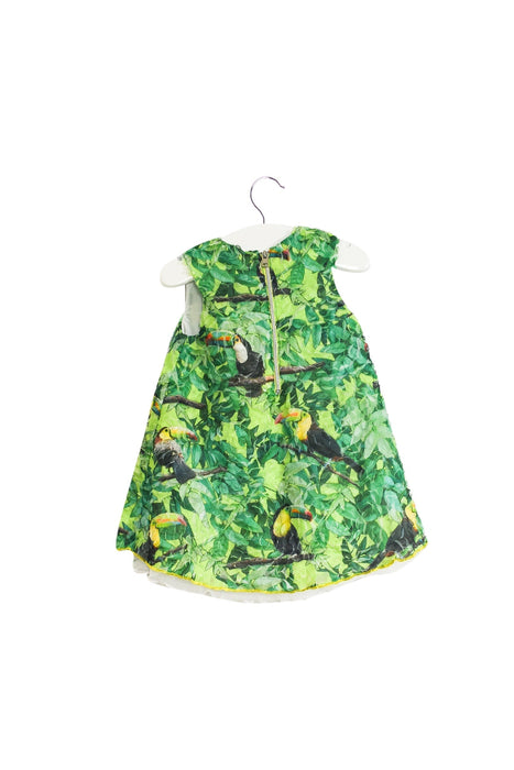 A Green Sleeveless Dresses from Diesel in size 3-6M for girl. (Back View)