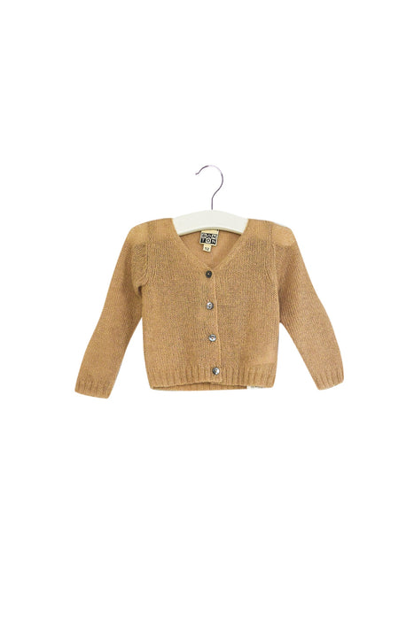 A Pink Cardigans from Bonton in size 6-12M for girl. (Front View)