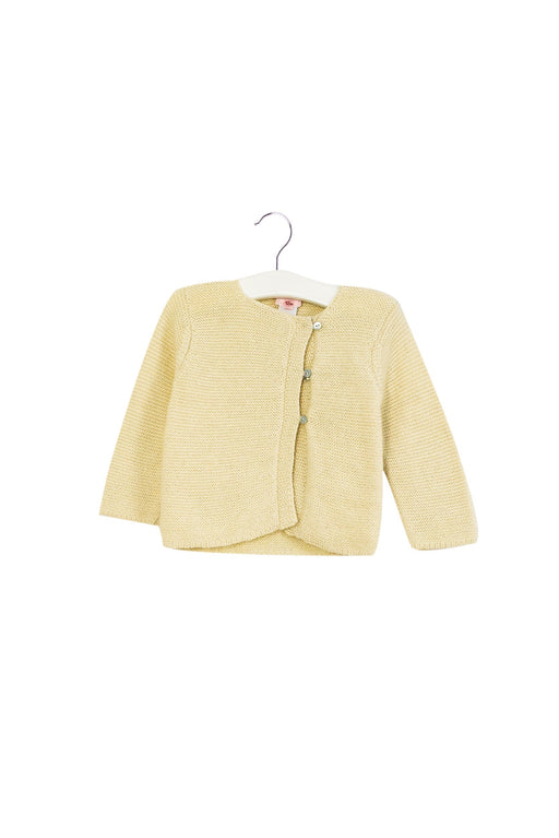A Ivory Cardigans from Bonpoint in size 6-12M for girl. (Front View)