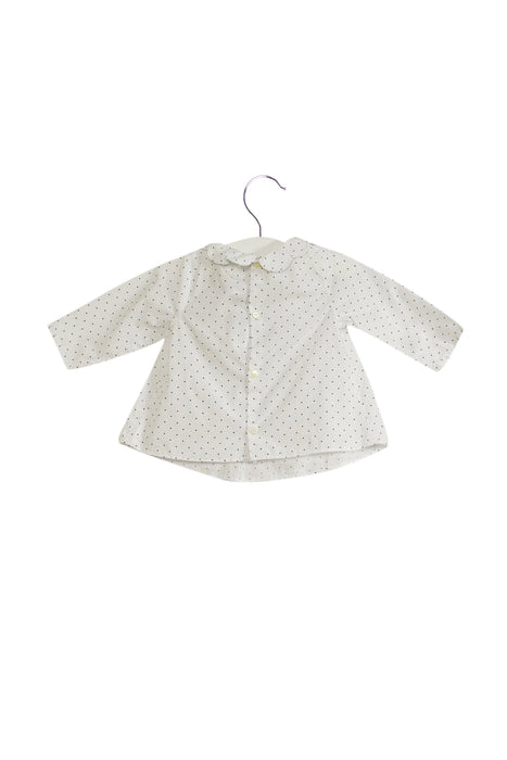 A White Long Sleeve Tops from Jacadi in size 3-6M for girl. (Back View)