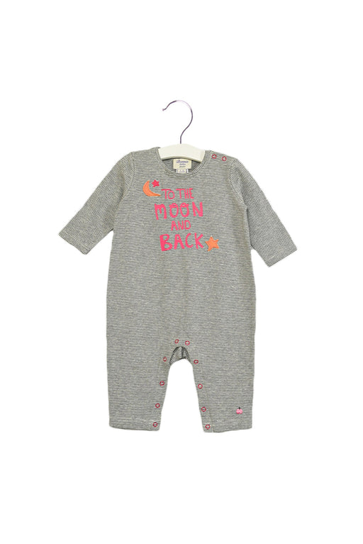 A Grey Long Sleeve Jumpsuits from Bonnie Baby in size 6-12M for girl. (Front View)
