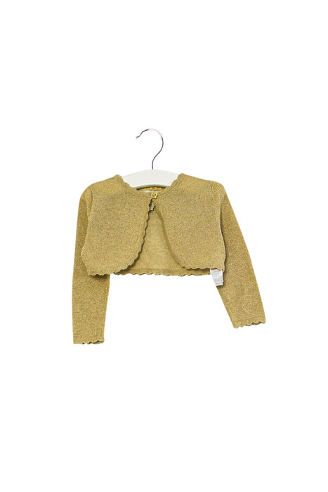 A Gold Cardigans from Monsoon in size 6-12M for girl. (Front View)