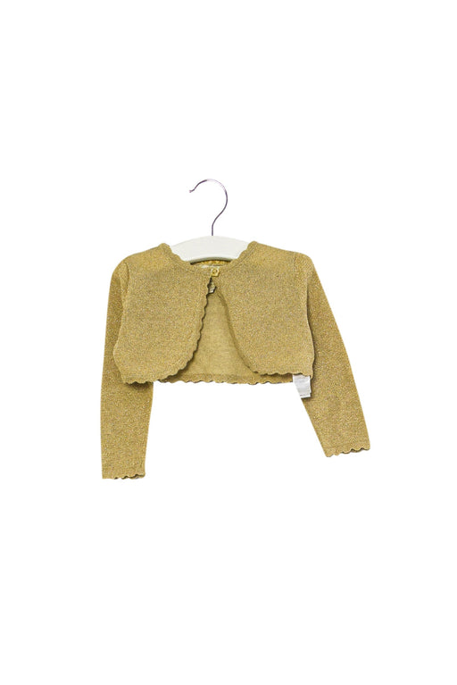 A Gold Cardigans from Monsoon in size 6-12M for girl. (Front View)