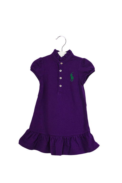 A Purple Short Sleeve Dresses from Ralph Lauren in size 6-12M for girl. (Front View)