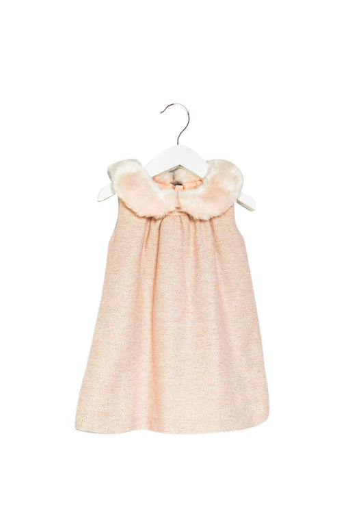 A Pink Sleeveless Dresses from Chloe in size 6-12M for girl. (Front View)