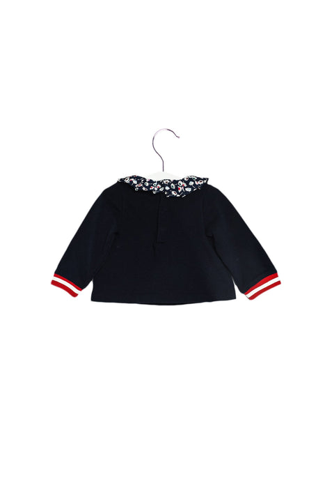 A Navy Crewneck Sweatshirts from Jacadi in size 6-12M for girl. (Back View)