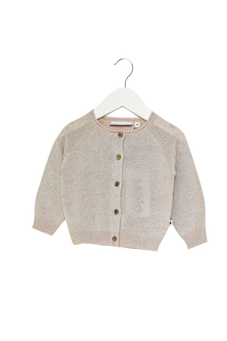 A Pink Cardigans from Molo in size 3-6M for girl. (Front View)
