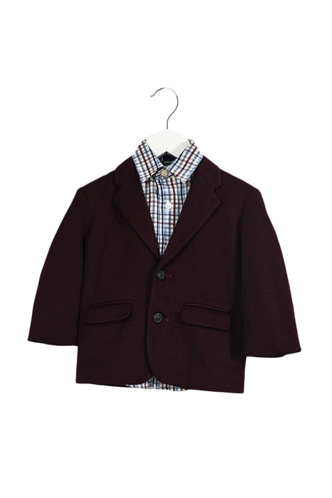 A Burgundy Blazers from Nautica in size 6-12M for boy. (Front View)