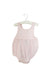 A Pink Rompers from Jacadi in size 3-6M for girl. (Front View)