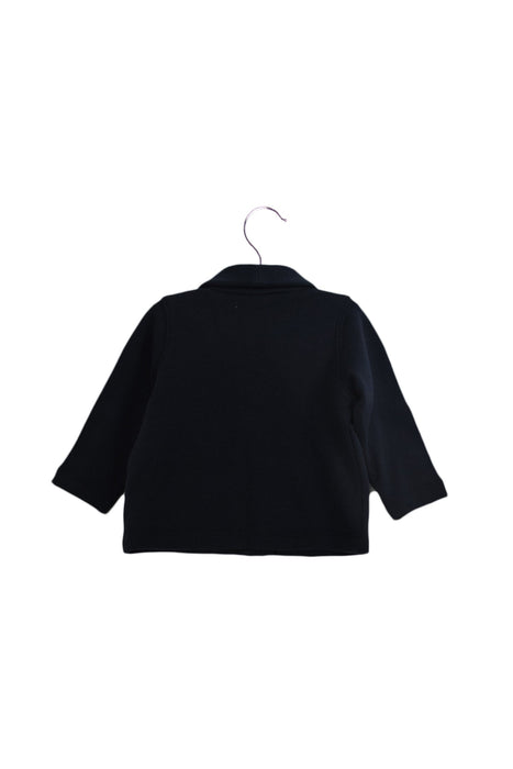 A Navy Cardigans from Petit Bateau in size 6-12M for girl. (Front View)