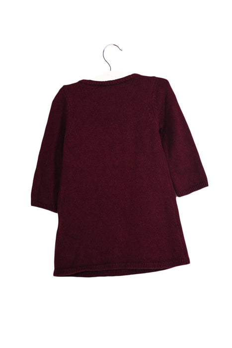 A Burgundy Sweater Dresses from Jacadi in size 6-12M for girl. (Back View)