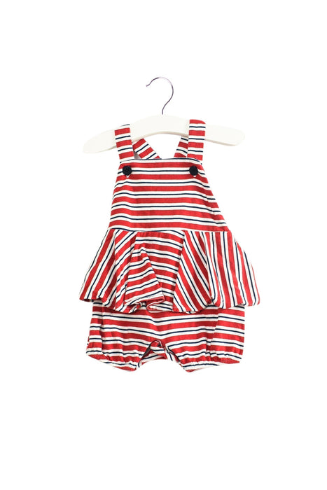 A Red Sleeveless Rompers from Ralph Lauren in size 0-3M for girl. (Front View)