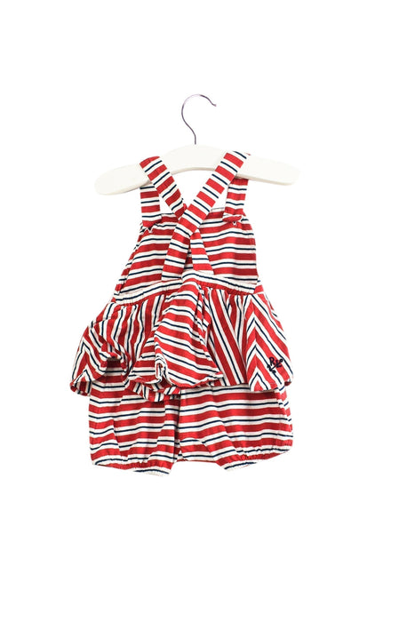 A Red Sleeveless Rompers from Ralph Lauren in size 0-3M for girl. (Back View)