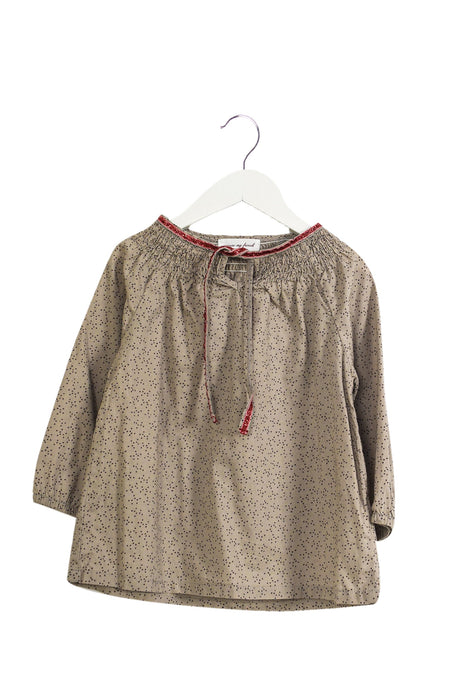 A Grey Long Sleeve Tops from Excuse My French in size 4T for girl. (Front View)