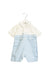 A Blue Short Sleeve Rompers from Emile et Rose in size 3-6M for boy. (Front View)