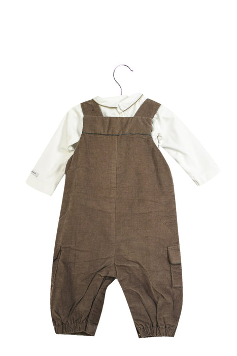 A Grey Overall Sets from Jacadi in size 3-6M for boy. (Back View)