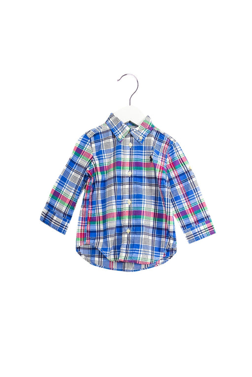 A Blue Shirts from Ralph Lauren in size 6-12M for boy. (Front View)