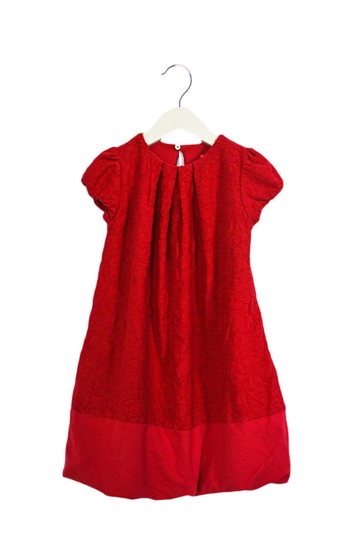 A Red Short Sleeve Dresses from Special Day in size 6T for girl. (Front View)
