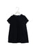 A Navy Short Sleeve Dresses from Jacadi in size 4T for girl. (Front View)