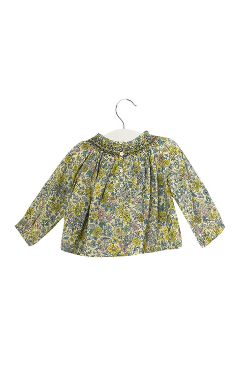 A Blue Long Sleeve Tops from Bonpoint in size 3-6M for girl. (Front View)