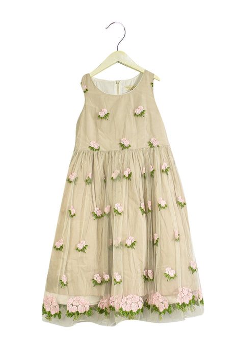 A Grey Sleeveless Dresses from Monnalisa in size 10Y for girl. (Back View)