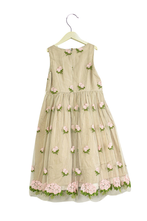 A Grey Sleeveless Dresses from Monnalisa in size 10Y for girl. (Front View)
