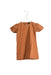 A Brown Short Sleeve Dresses from Velveteen in size 2T for girl. (Back View)