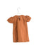 A Brown Short Sleeve Dresses from Velveteen in size 2T for girl. (Back View)