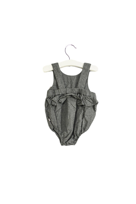 A Grey Rompers from Jacadi in size 0-3M for boy. (Back View)