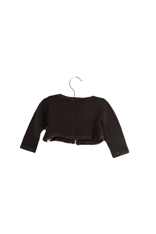 A Brown Cardigans from Jacadi in size 3-6M for girl. (Front View)