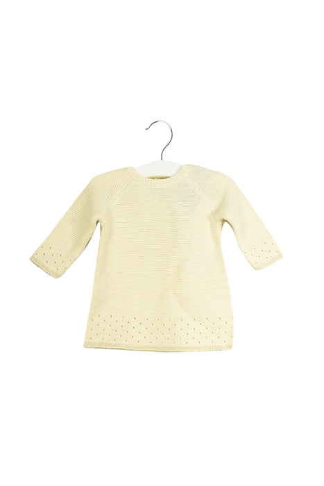 A Ivory Knit Sweaters from Jacadi in size 0-3M for girl. (Front View)