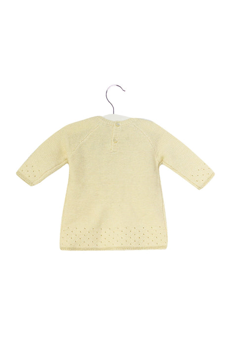 A Ivory Knit Sweaters from Jacadi in size 0-3M for girl. (Back View)