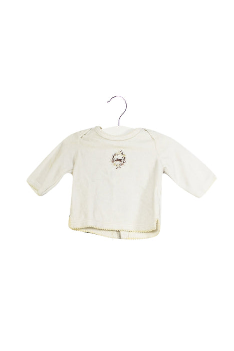 A White Long Sleeve Tops from Jacadi in size 0-3M for girl. (Front View)