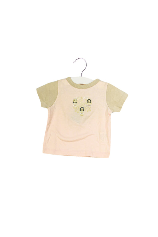 A Pink Short Sleeve T Shirts from Jacadi in size 3-6M for girl. (Front View)