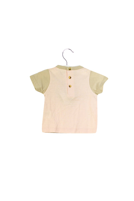 A Pink Short Sleeve T Shirts from Jacadi in size 3-6M for girl. (Back View)