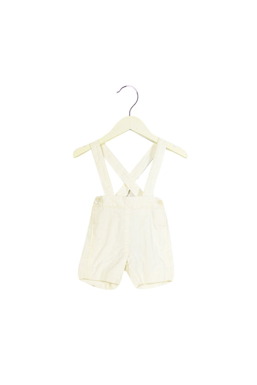 A White Overall Shorts from Jacadi in size 0-3M for girl. (Front View)