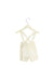 A White Overall Shorts from Jacadi in size 0-3M for girl. (Back View)