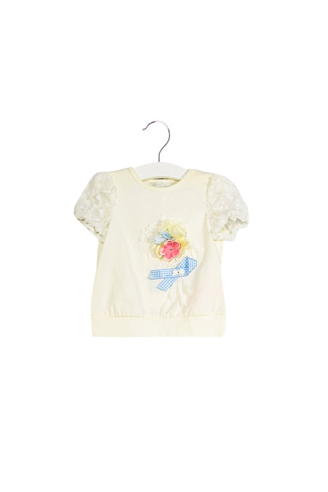 A White Short Sleeve Tops from Nicholas & Bears in size 6-12M for girl. (Front View)