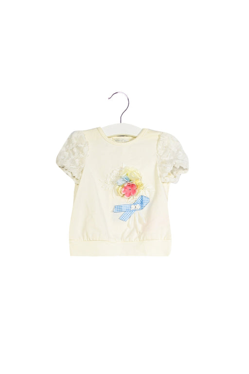 A White Short Sleeve Tops from Nicholas & Bears in size 6-12M for girl. (Front View)
