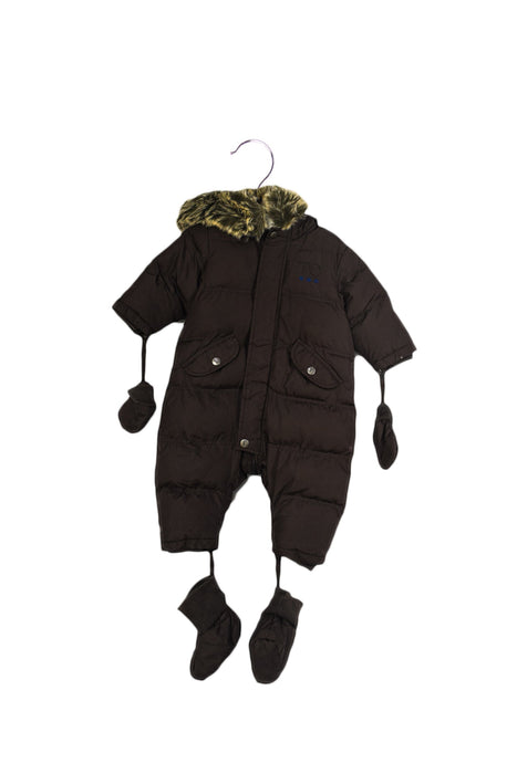 A Brown Snowsuits from Tartine et Chocolat in size 3-6M for neutral. (Front View)