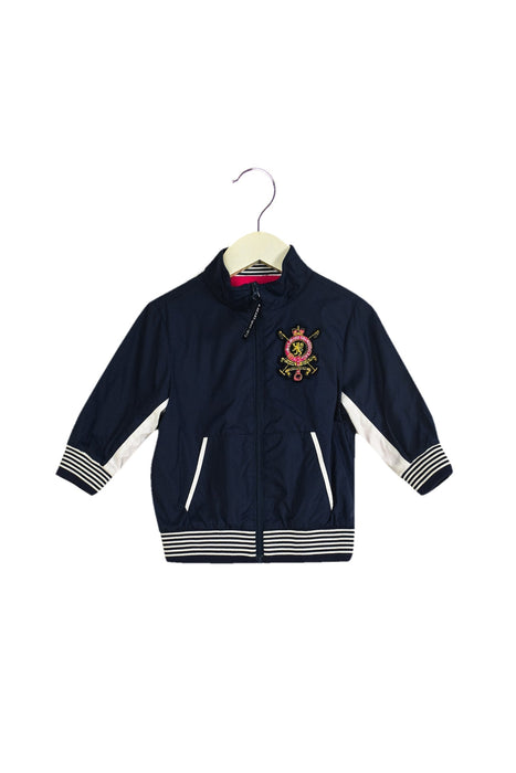 A Navy Lightweight Jackets from Nicholas & Bears in size 6-12M for girl. (Front View)